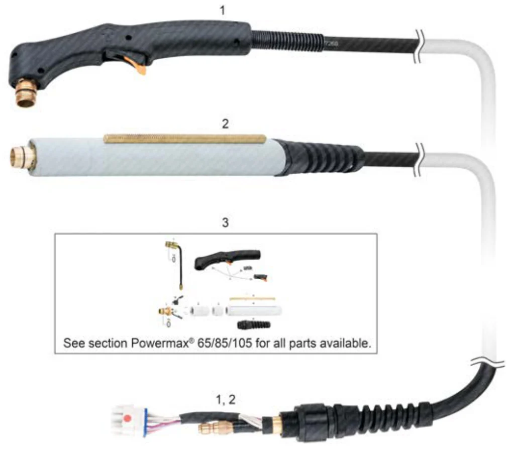 Powermax 1000/1250/1650, Duramax el torcu, Duramax makine torcu parça çizimi