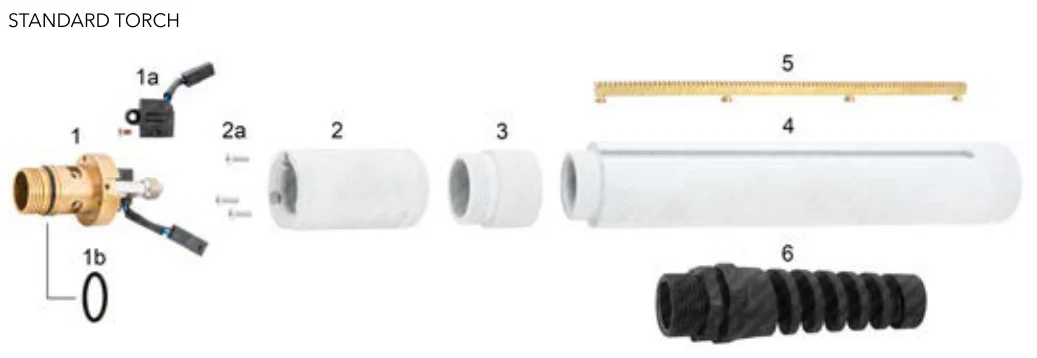 Powermax 65/85/105, Duramax makine torcu standart makine torcu parça çizimi