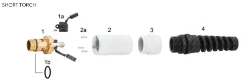 Powermax 65/85/105, Duramax makine torcu kısa makine torcu parça çizimi